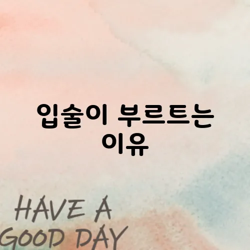 입술이 부르트는 이유