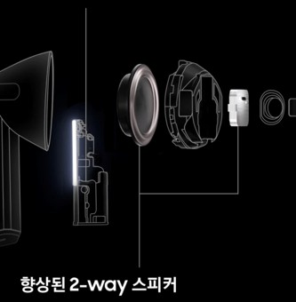 갤럭시 버즈3 프로 스템형 디자인 측면 모습