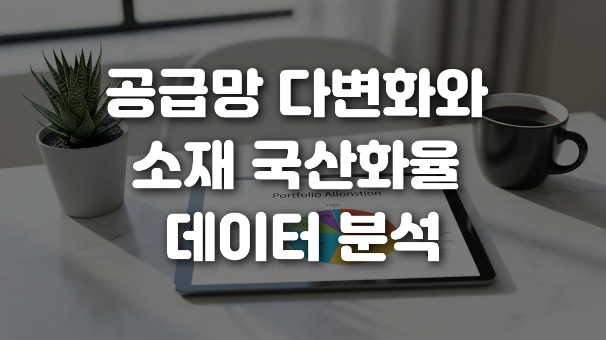공급망 다변화와 소재 국산화율 데이터 분석