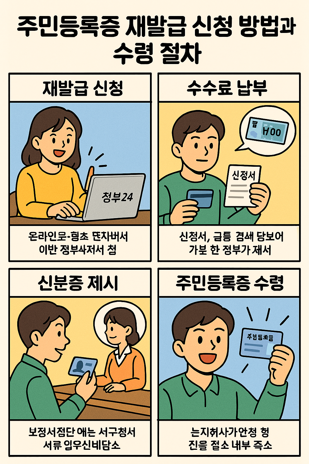 주민등록증 재발급 신청 방법과 수령 절차