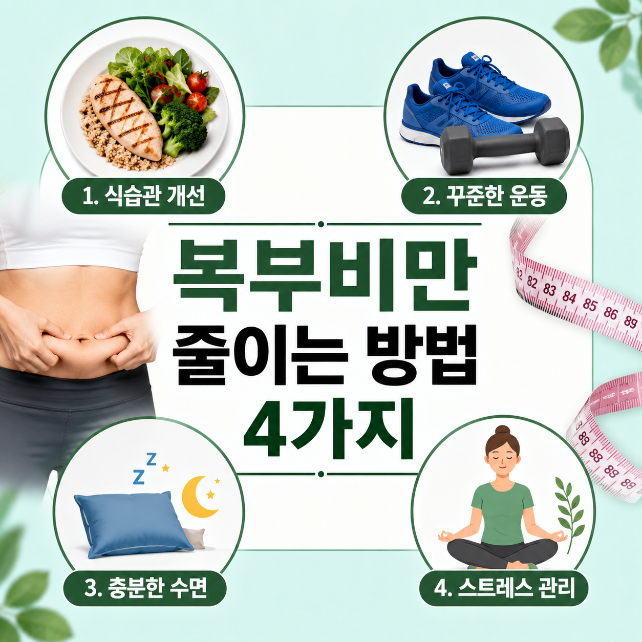 복부비만 줄이는 방법 4가지