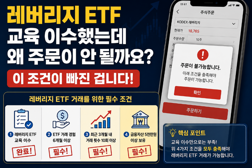 레버리지 ETF 주문 안 될 때 놓친 조건 확인법