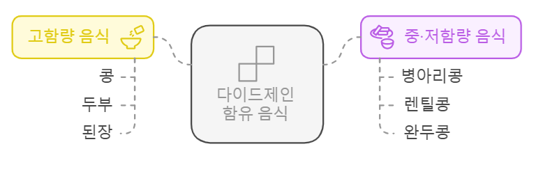 다이드제인 함유 음식 분류