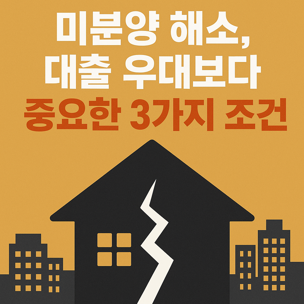 2025년 미분양 해소, 대출 우대보다 중요한 3가지 조건