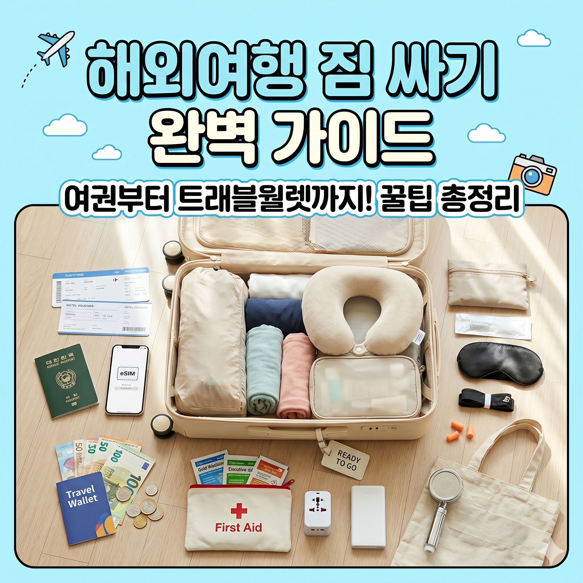 해외 여행 준비물 체크리스트 완벽 가이드와 짐 싸기 꿀팁