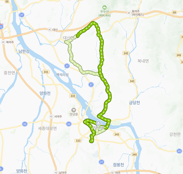 여주-971-2번-버스-노선-지도