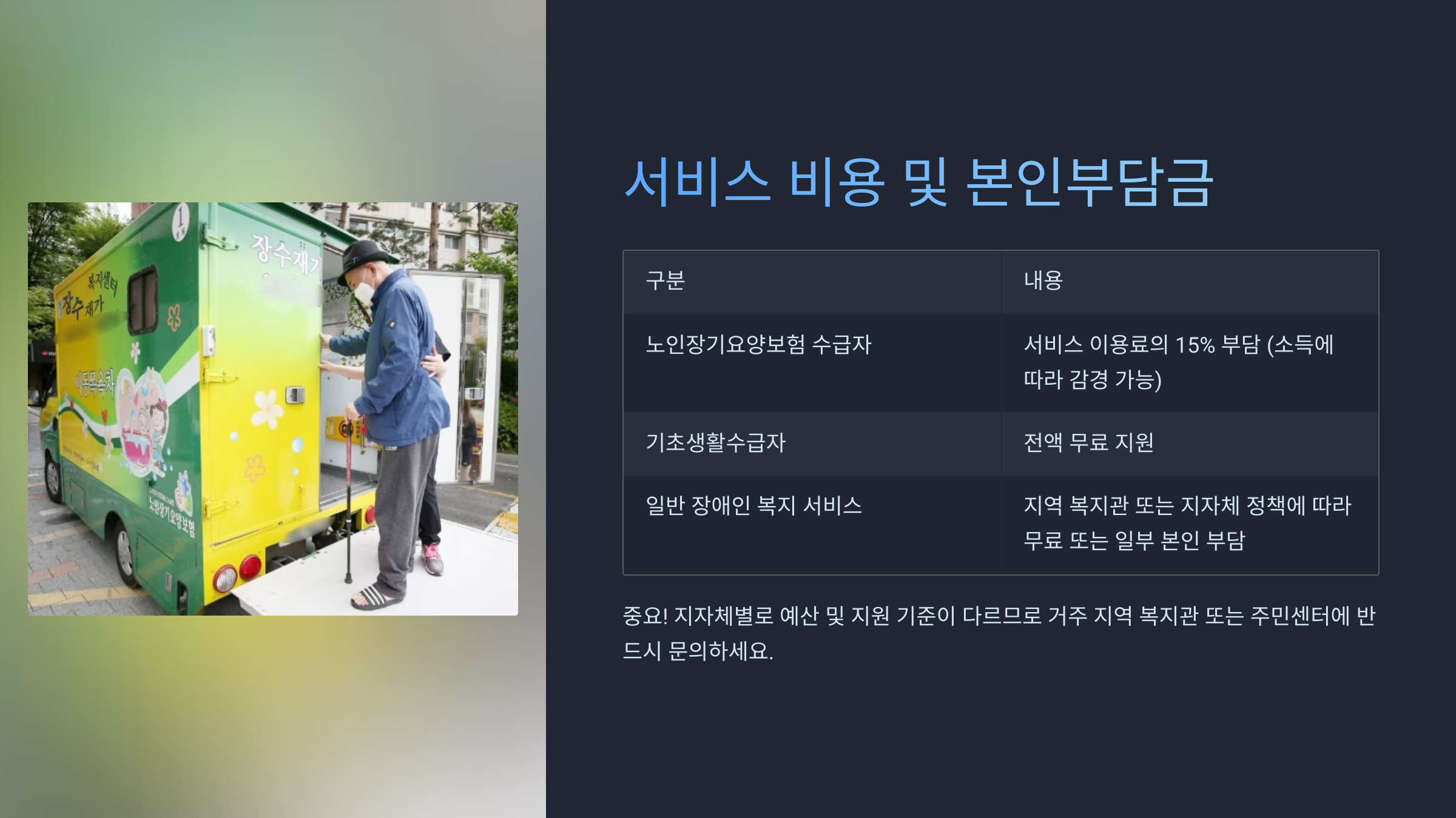 이동목욕차 서비스 가격 신청 이용방법 알아보기