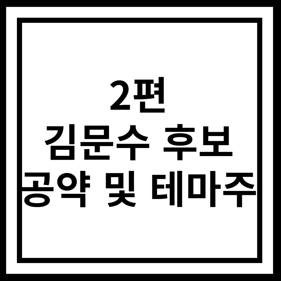 2편 김문수 후보 정책 공약 정리 및 관련 테마주 정리