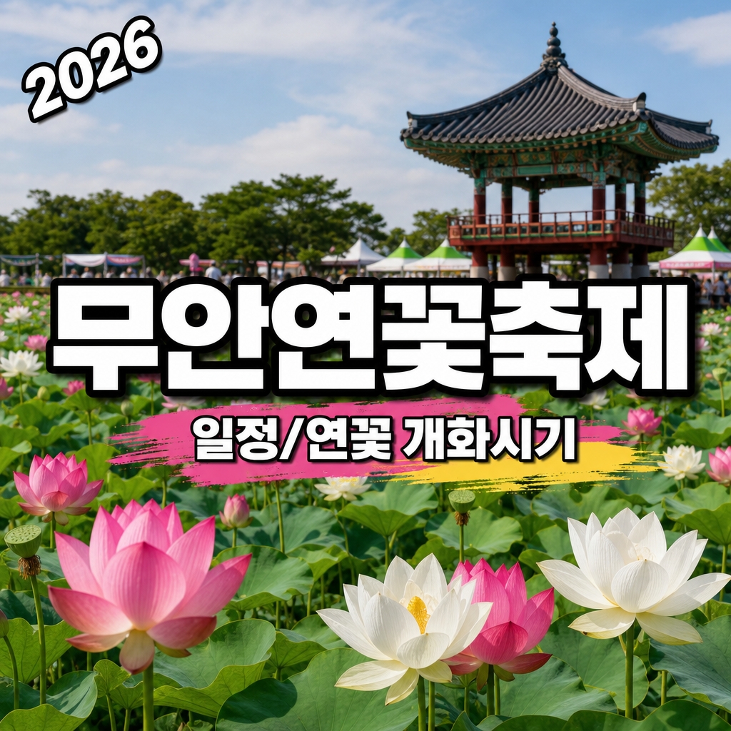 2026 무안연꽃축제 일정과 회산백련지 연꽃 개화시기