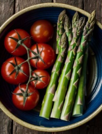 아스파라거스, 토마토