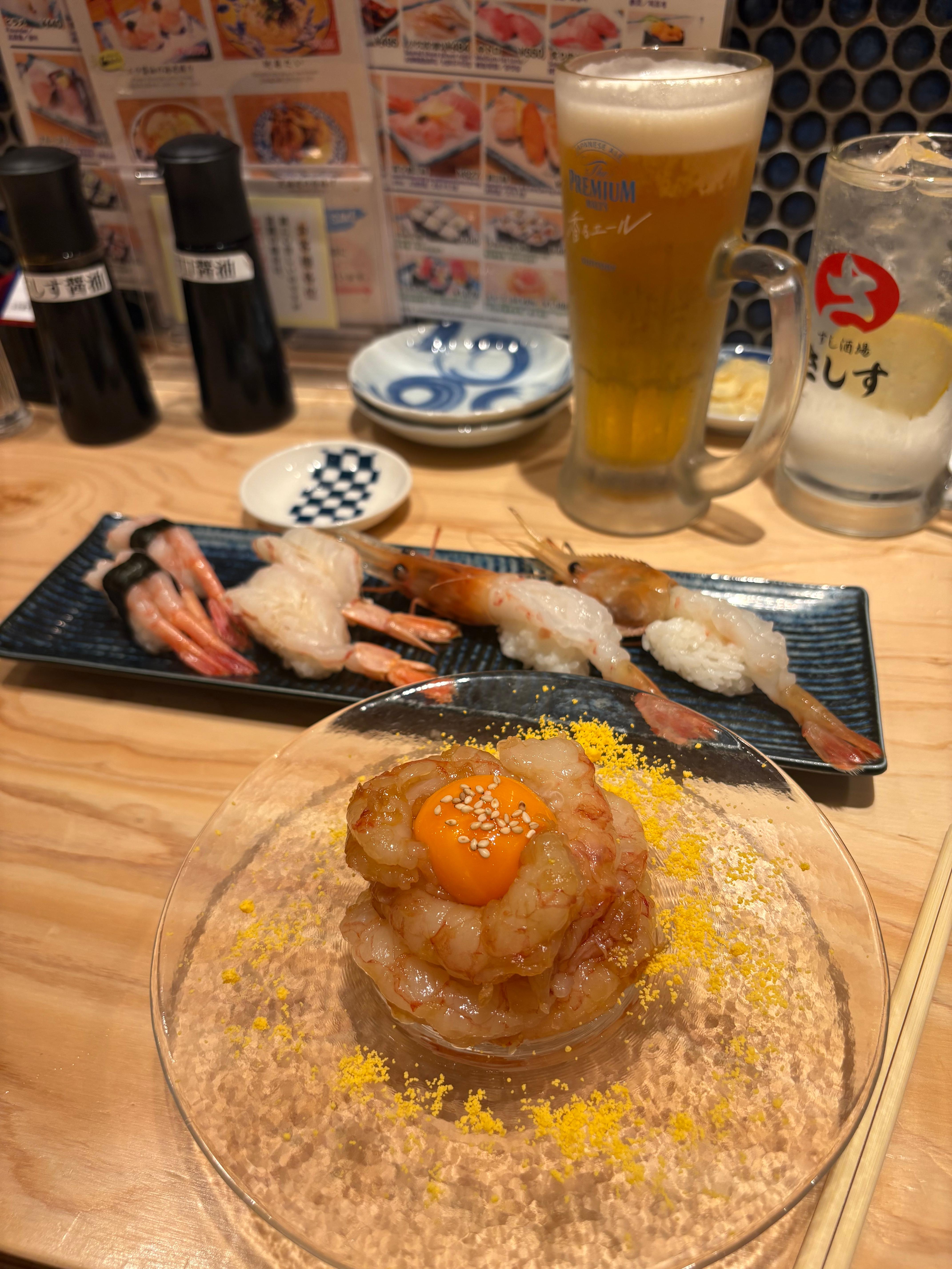 단새우, 구운 붉은새우, 도화새우, 새우육회