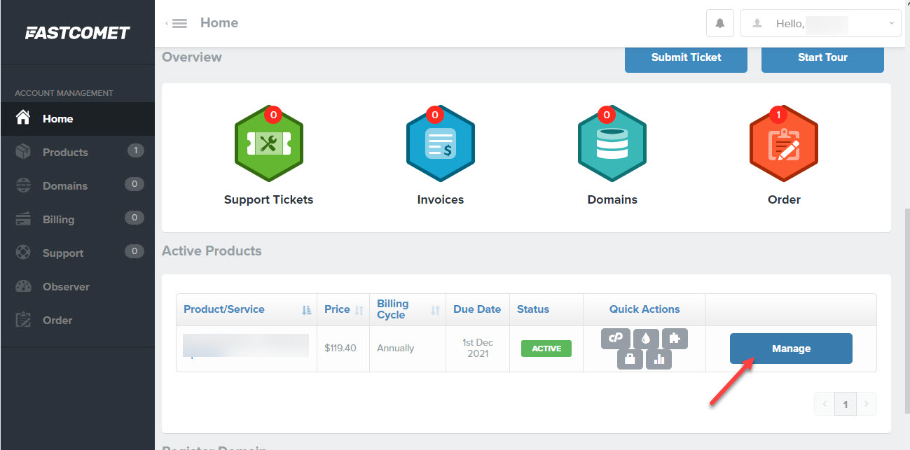 해외 호스팅 FastComet의 네임서버 정보 확인하기
