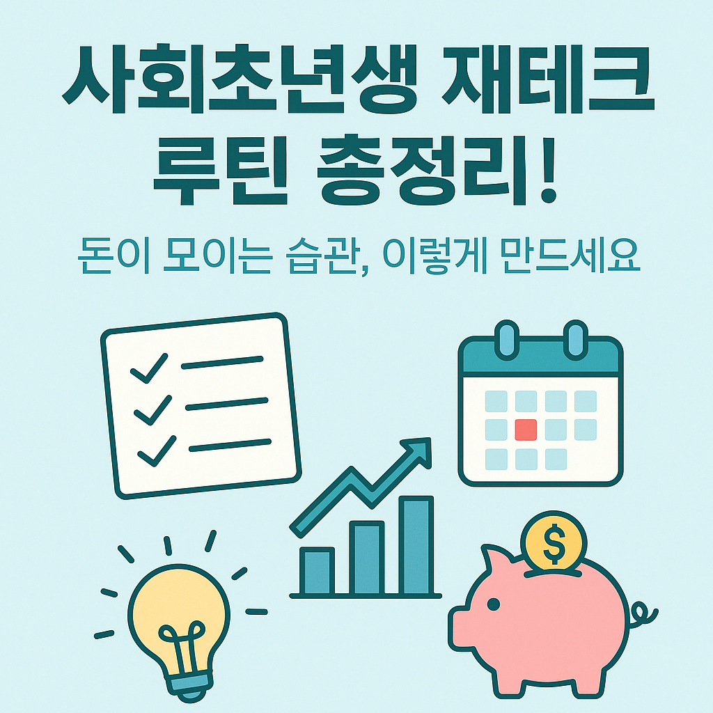 '사회초년생 재테크 루틴 총정리!
돈이 모이는 습관, 이렇게 만드세요'