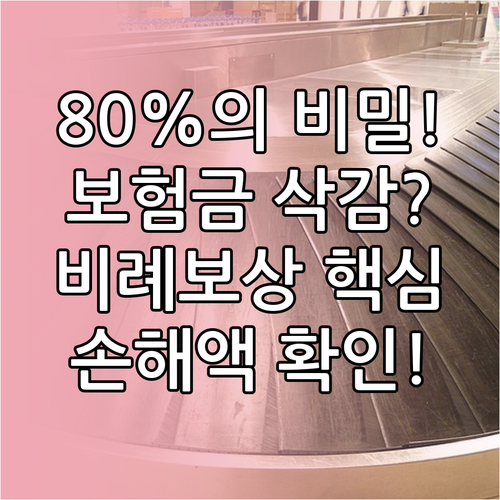보험가입금액 80% 미만 시 비례보상..