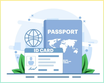 신분증을 통해 IP주소와 MAC주소의 차이를 비교 분석해볼 수 있는 이미지