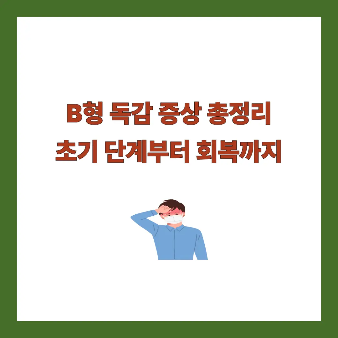 b형 독감 증상
