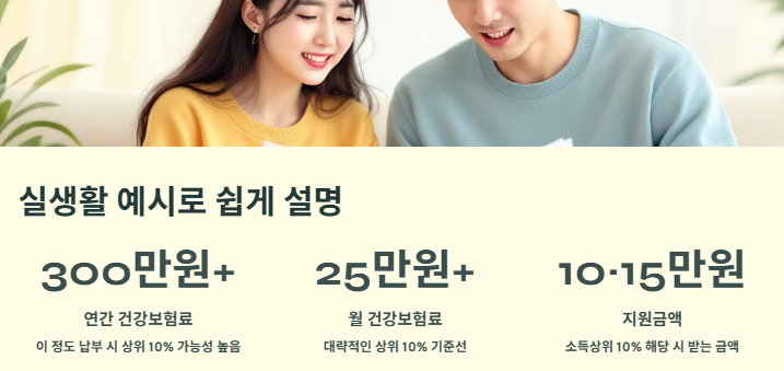 민생회복 소비쿠폰 소득상위 10% 건보료(건강보혐료) 기준: 소득상위 10%확인방법