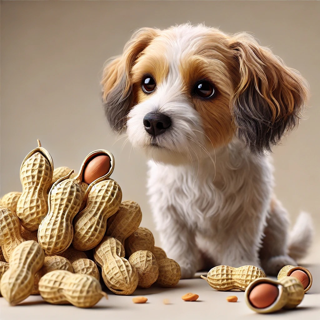 강아지가 땅콩