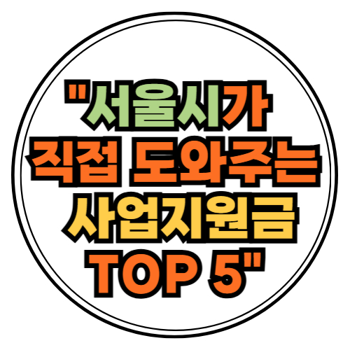 서울시 사업자 지원금