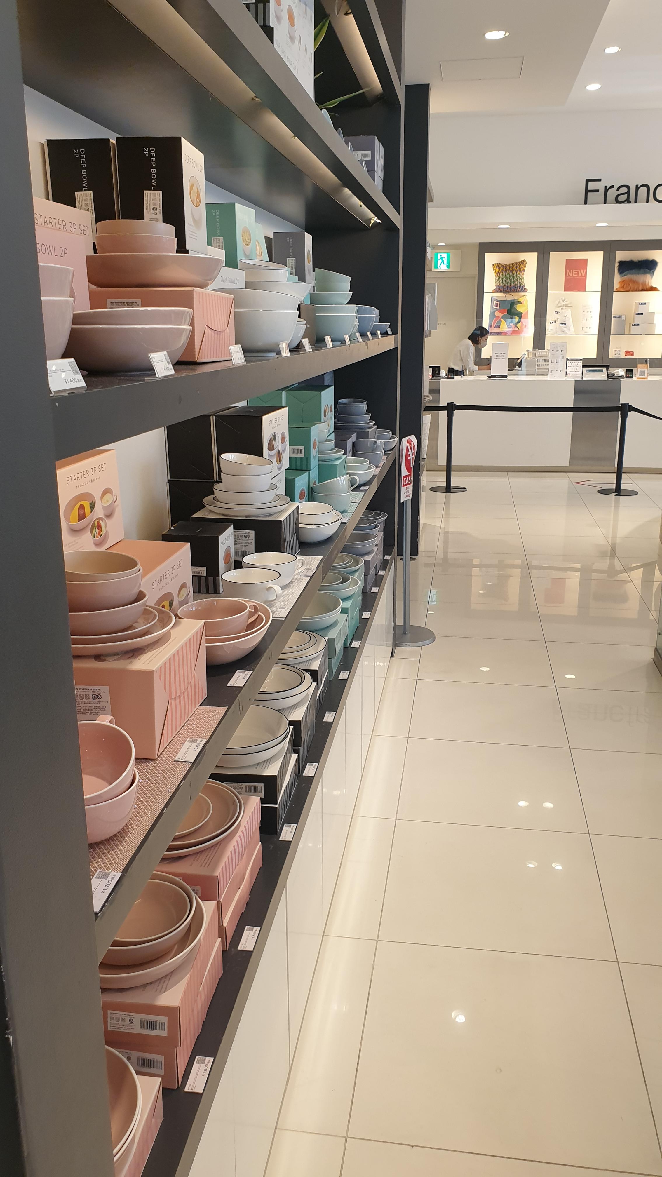 캐널시티 하카타 내 프랑프랑 가게 식기류