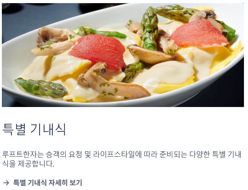 루프트 한자 기내식 종류 변경 방법 (무료)
