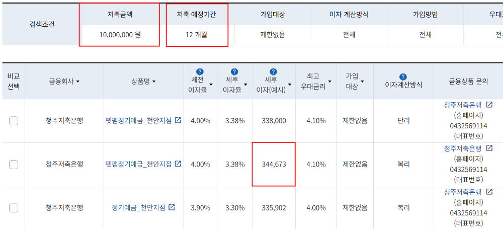 정기예금 이자계산