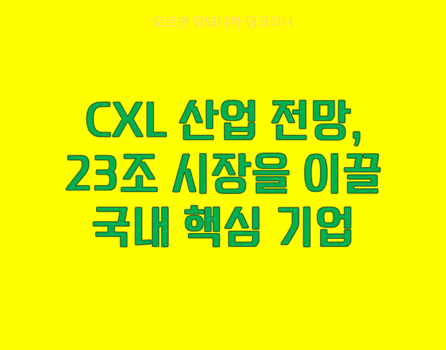 CXL 대장주