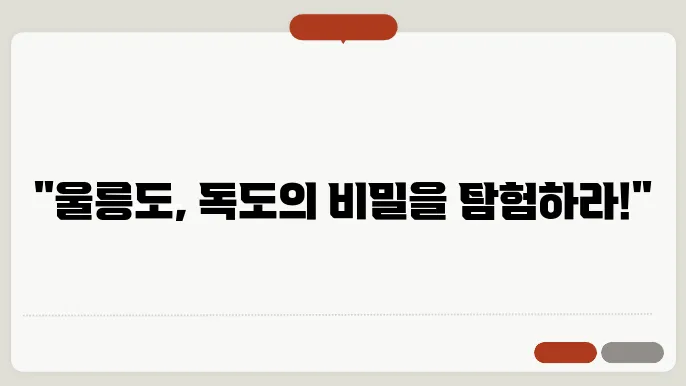 울릉도의 숙소