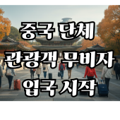 중국 단체 관광객 무비자 입국
