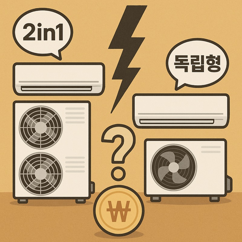 에어컨 실외기 선택의 진실! 2in1 vs 독립형, 전기세 차이가 이렇게 클 줄이야