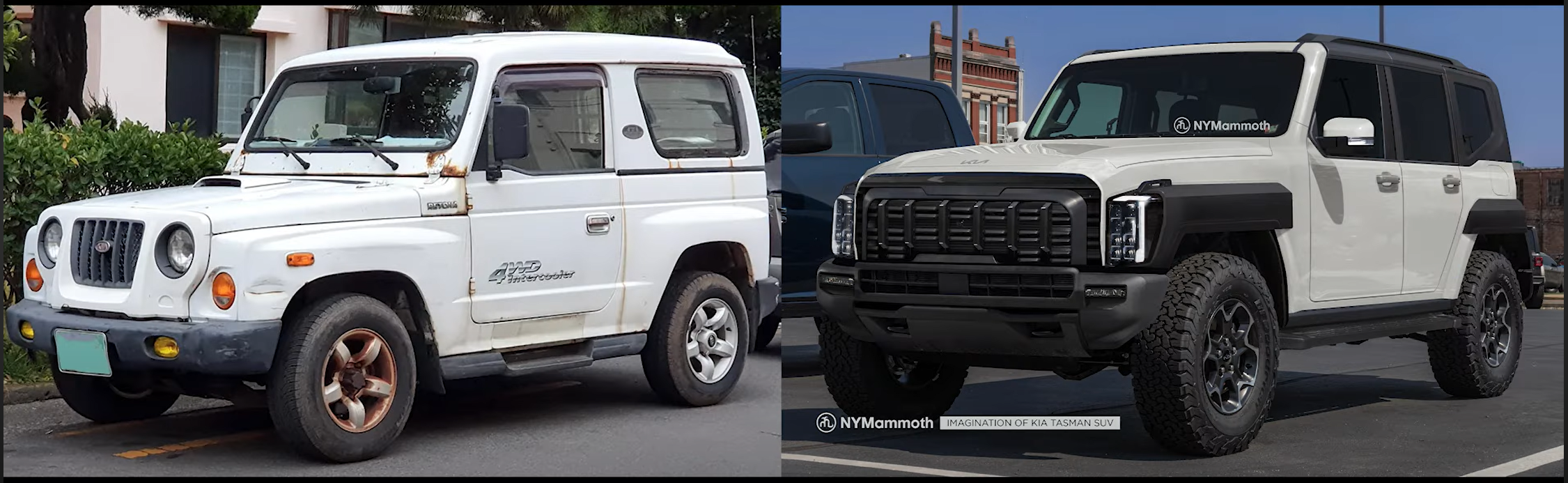 기아 레토나와 기아 타스만 SUV 상상도