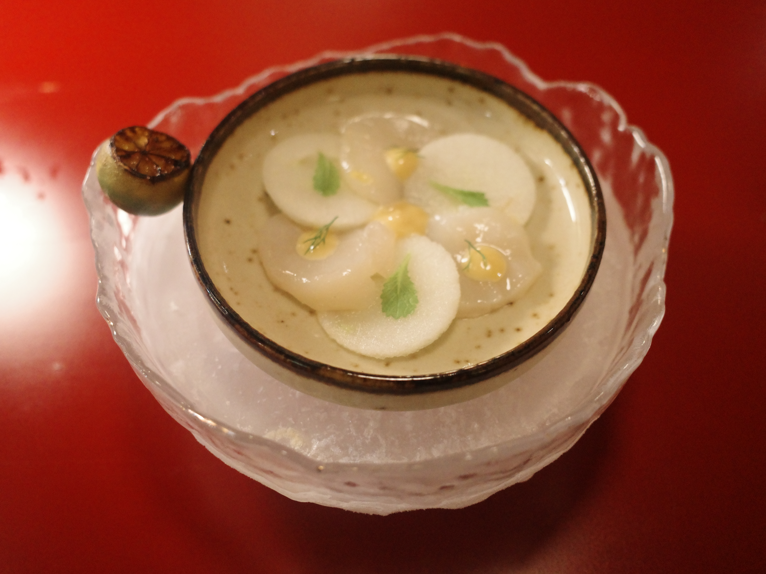 Hokkaido Scallops Ceviché, Grilled Mandarin