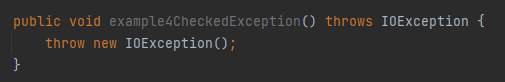 throw IOEXception