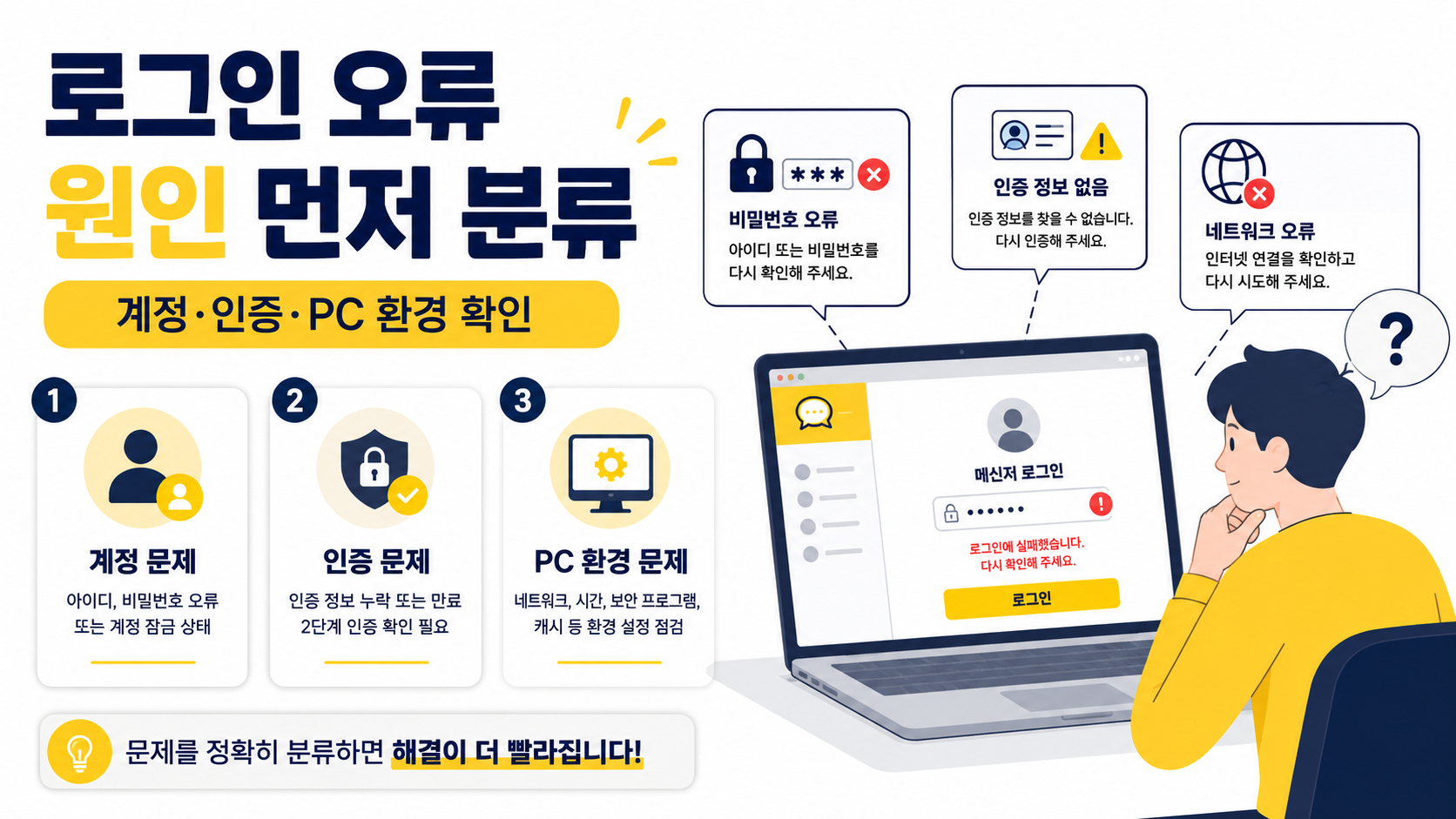 카카오톡 PC 로그인 오류가 먼저 갈리는 지점