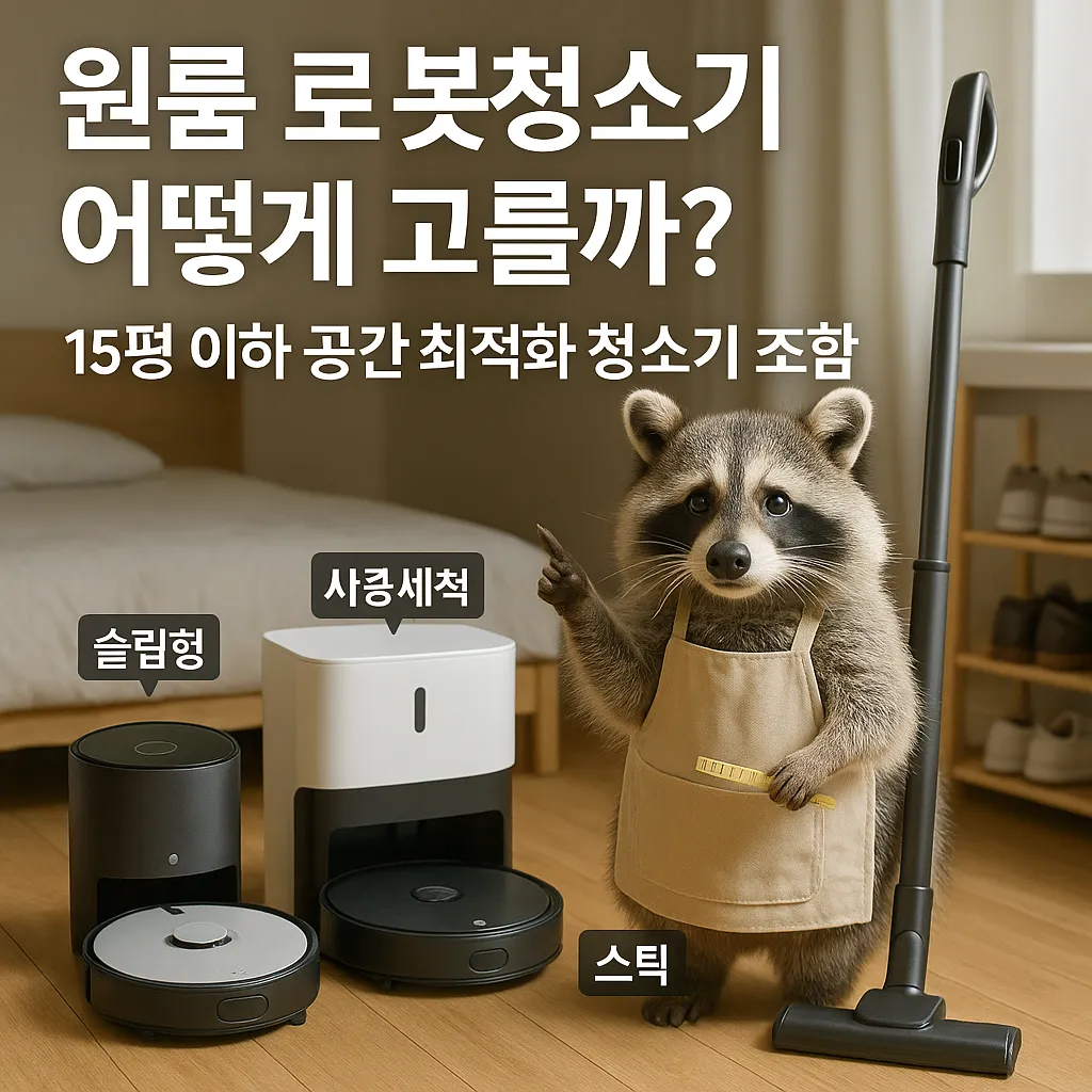 원룸 로봇청소기 어떻게 고를까 15평 이하 공간 최적화 청소기 조합