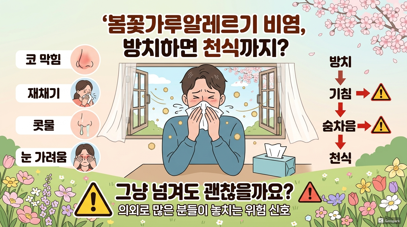 꽃가루철 비염, 방치하면 천식까지? 봄철 호흡기 건강 완벽 가이드