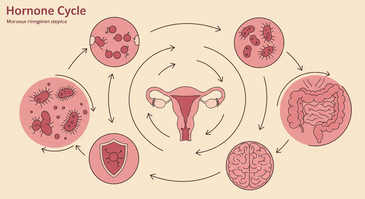 여성의 호르몬 밸런스와 마이크로바이옴의 상호작용