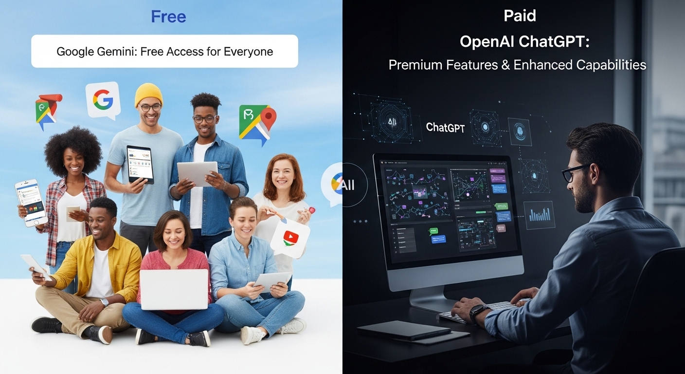 구글 제미나이 vs 오픈AI 챗GPT, 무료&middot;유료 정책