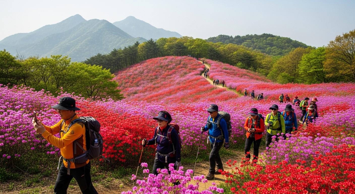 인천 강화도 고려산 진달래