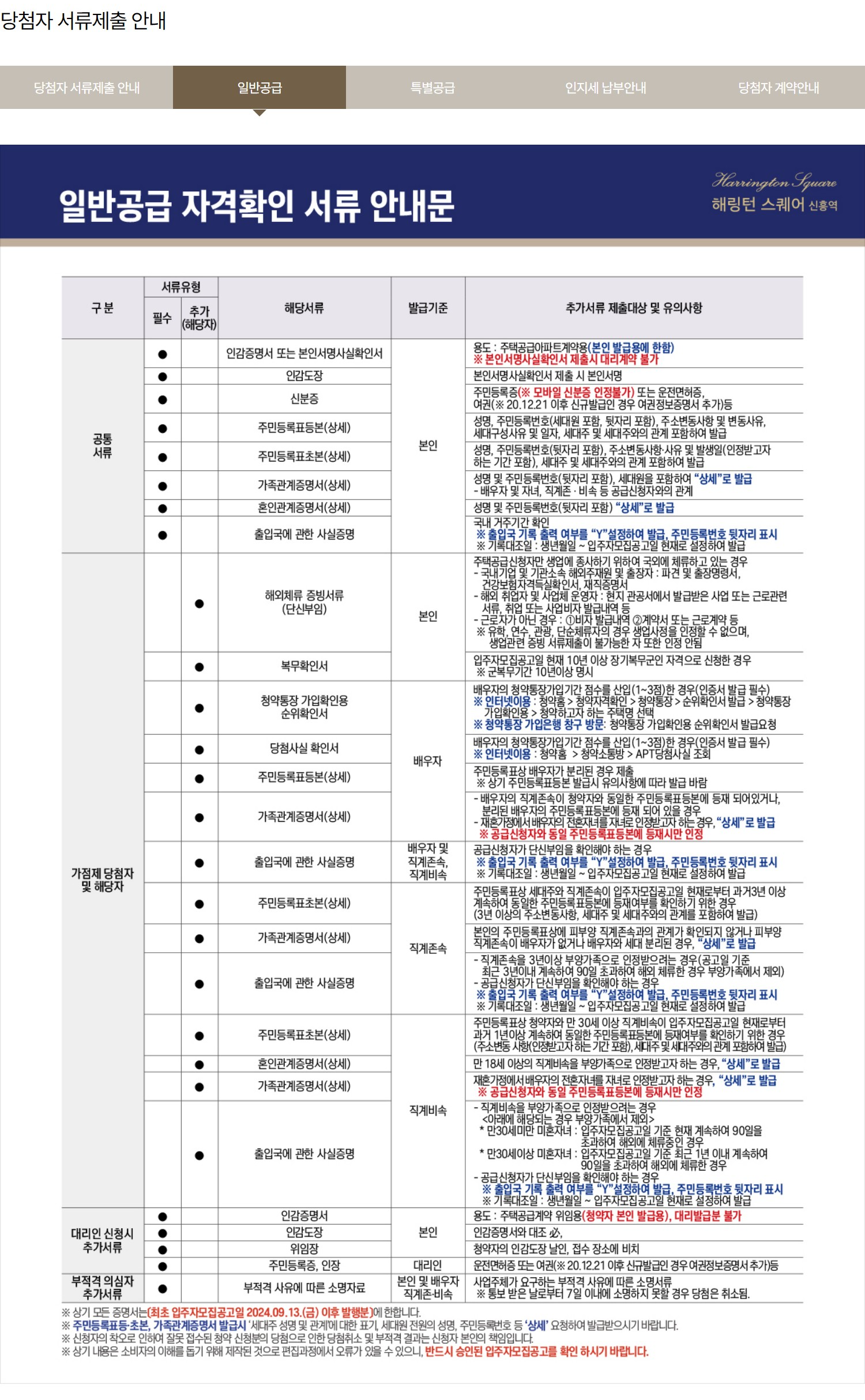 해링턴 스퀘어 신흥역 서류제출 예약하기