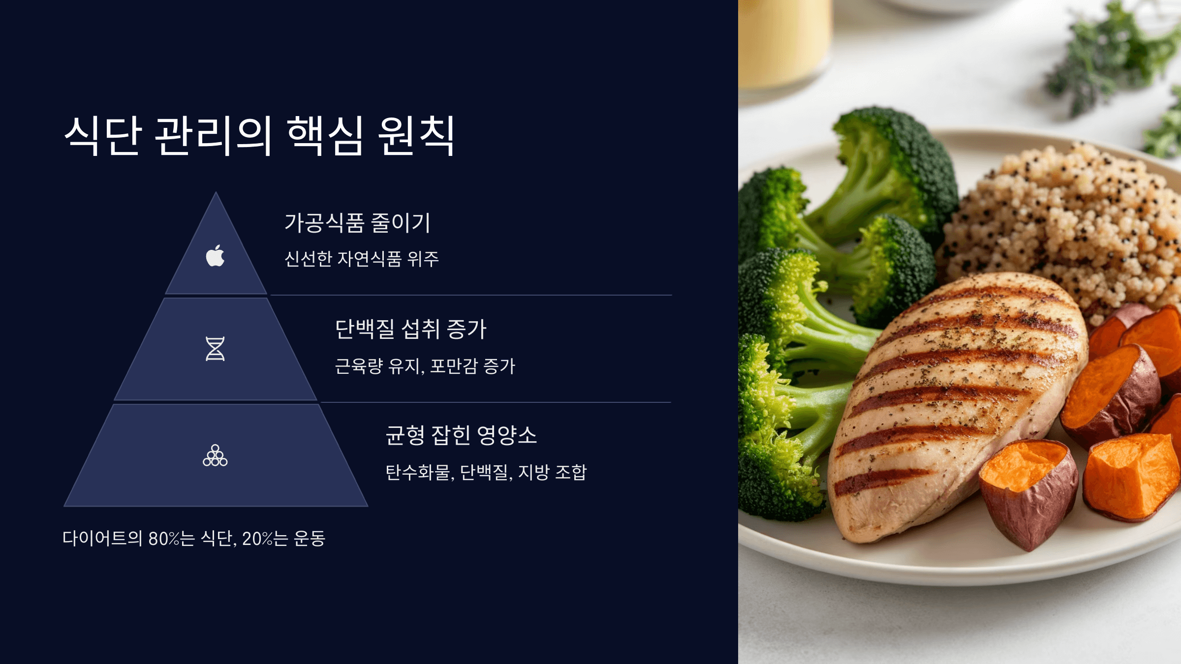식단 관리 원칙