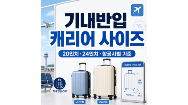 기내반입-캐리어-사이즈-20인치-24인치-항공사-기준
