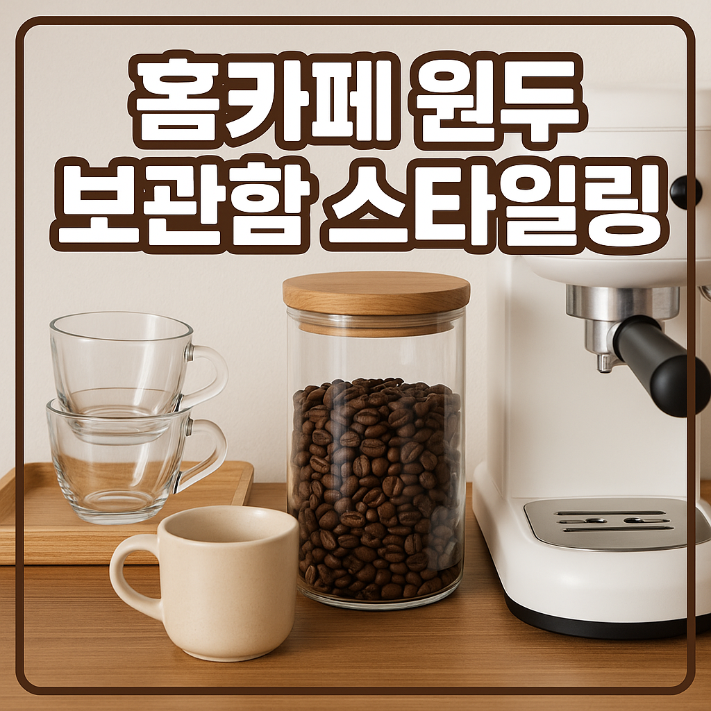 홈카페 원두 보관함 스타일링