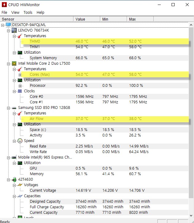 CPU 온도 측정 프로그램