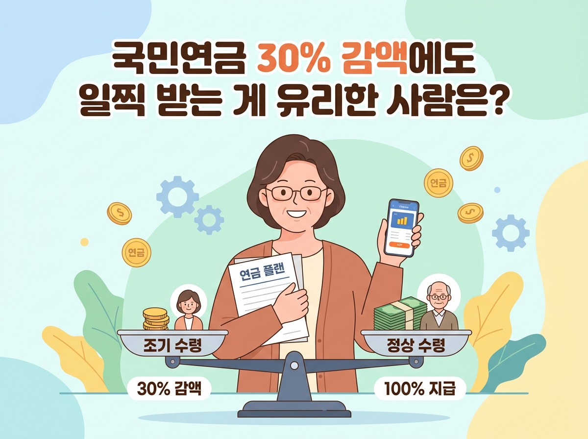 국민연금 30% 감액에도 조기수령이 나은 사람 누구?