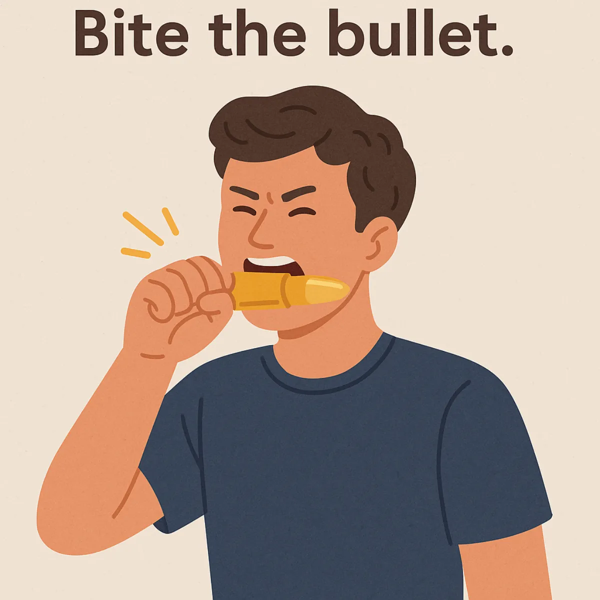 Bite the bullet. 이미지