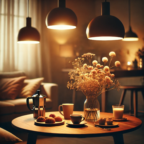 홈 카페 조명 선택의 기본 원칙