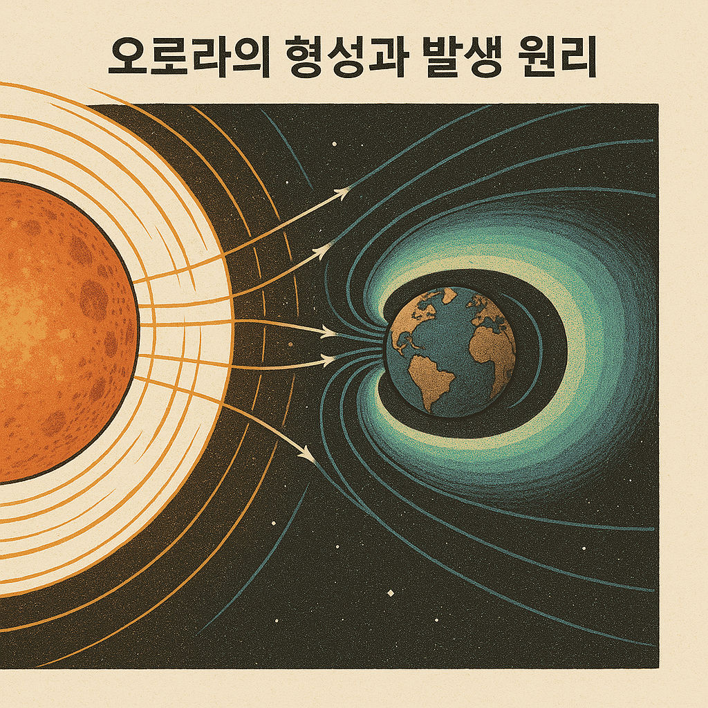 오로라의 형성과 발생 원리 이미지