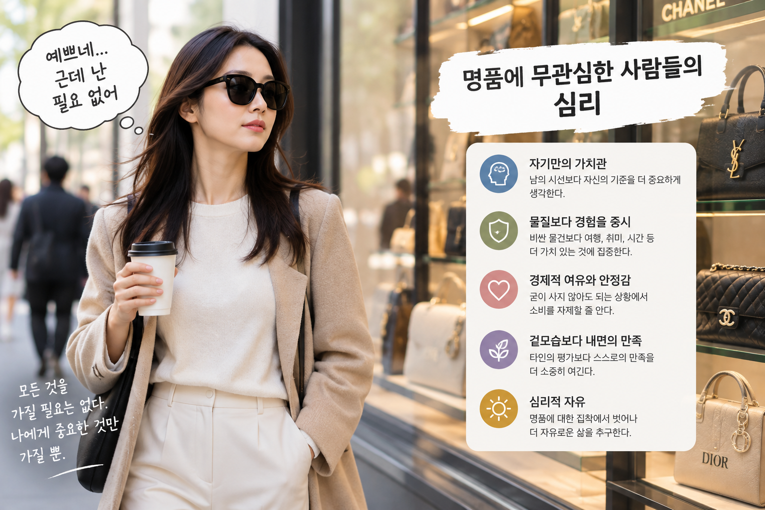 명품 무관심 심리