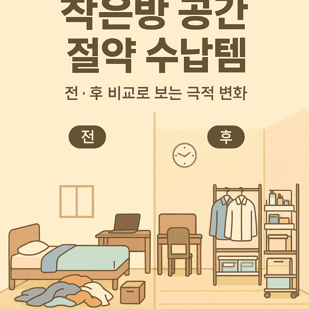 작은방 공간 절약하는 수납템